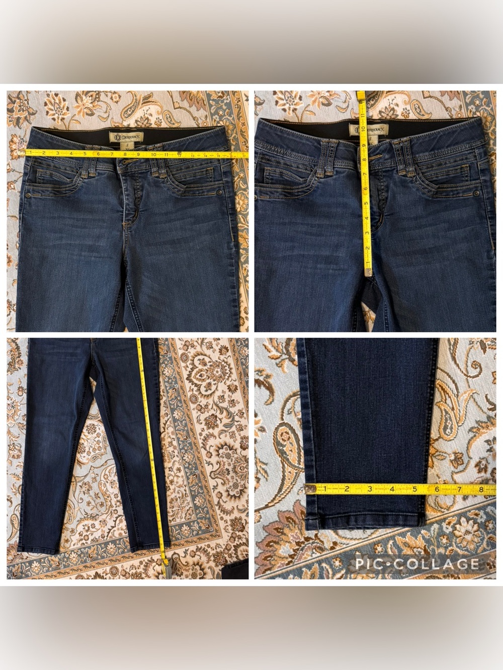 Bundle of 2 * Democracy “Ab” Technology jeans * Size 8 * Black / Blue - Picture 6 of 7